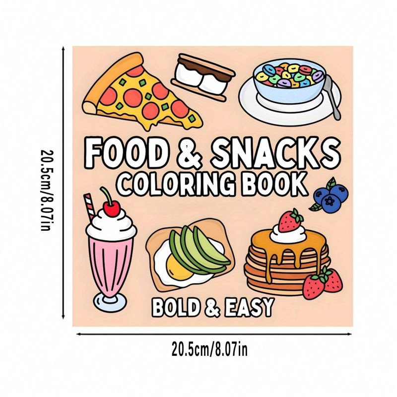 كتاب تلوين جديد بتصميمات الطعا - مراجعة Food Snacks Drawing وسعره